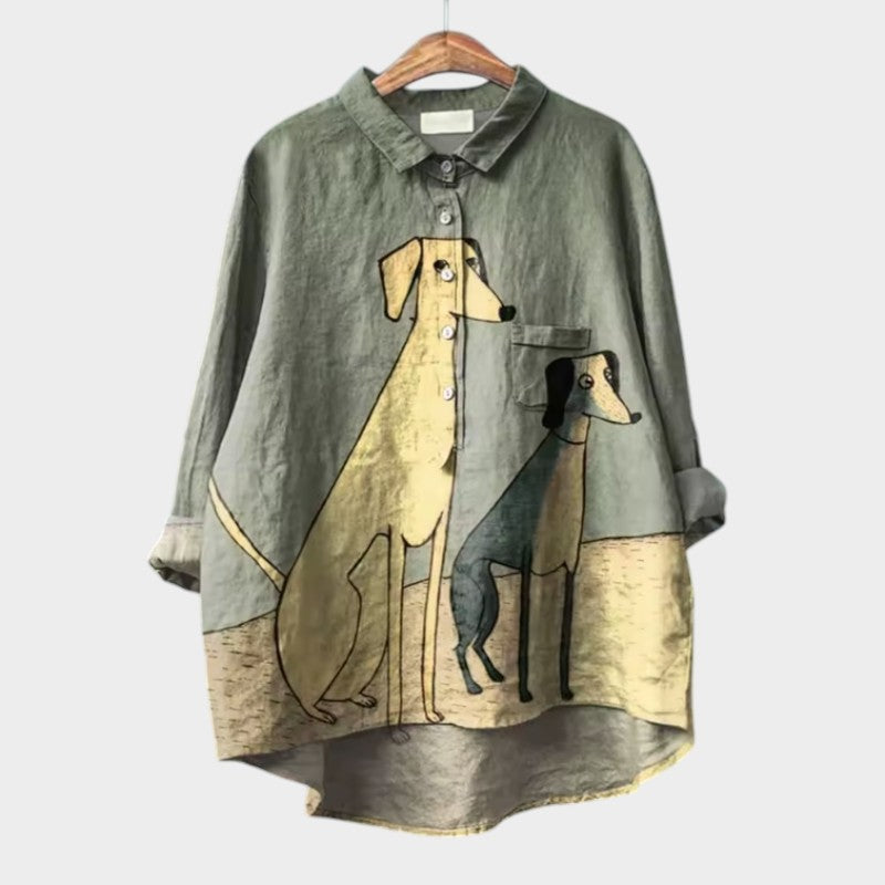 Palmira - Chemise en lin intemporelle à imprimé
