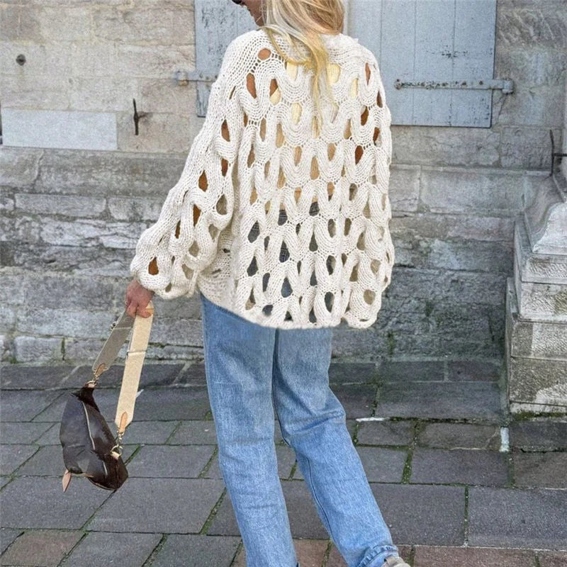 Sofía - Pull ajouré en maille