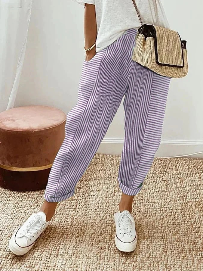 Lola - Pantalones informales de verano con corte ancho