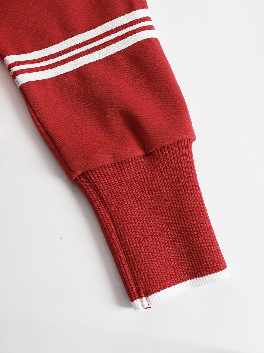 Priscilla - Ensemble de sport élégant avec sweat à capuche demi-zip