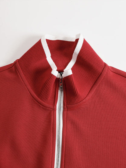 Priscilla - Ensemble de sport élégant avec sweat à capuche demi-zip