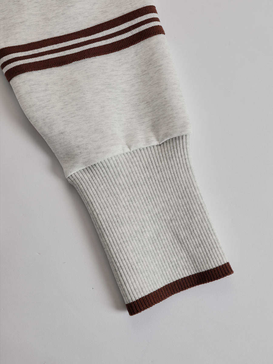 Priscilla - Ensemble de sport élégant avec sweat à capuche demi-zip