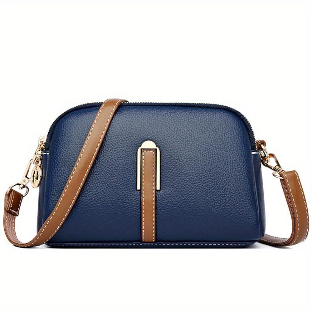 Bolso de hombro con textura de lichi color Míla