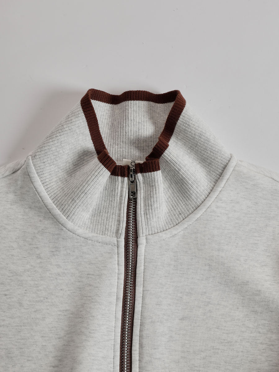 Priscilla - Ensemble de sport élégant avec sweat à capuche demi-zip
