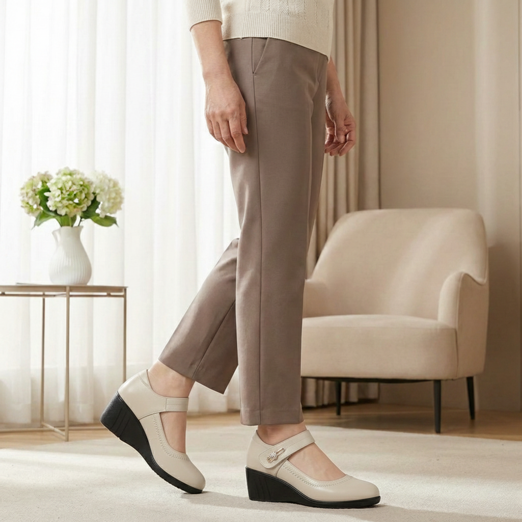 LYDIA -  Elegantes zapatos cómodos de tacón medio