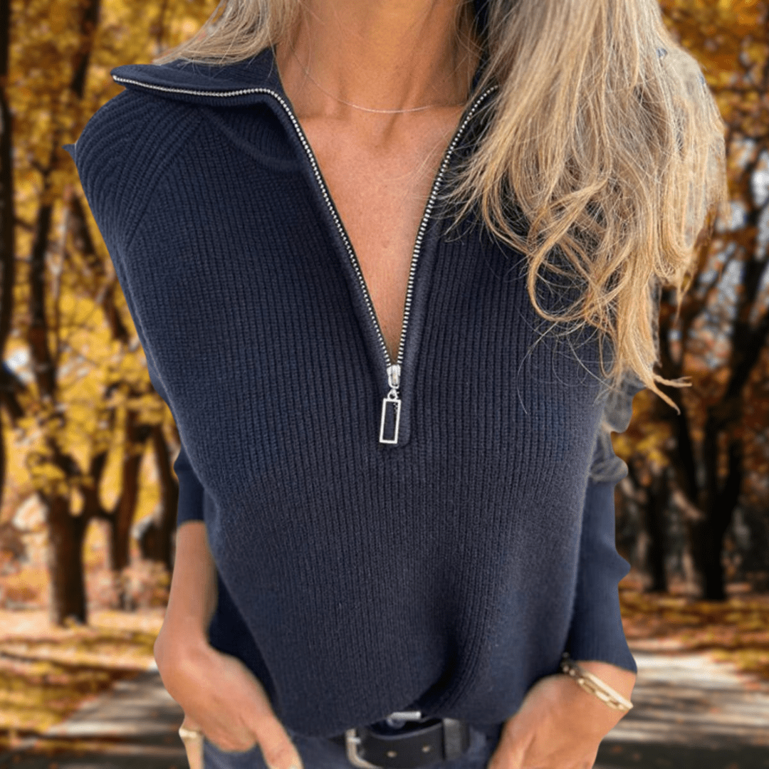 ADELA | PULL EN MAILLE INTEMPOREL AVEC COUVERTURE ABDOMINALE