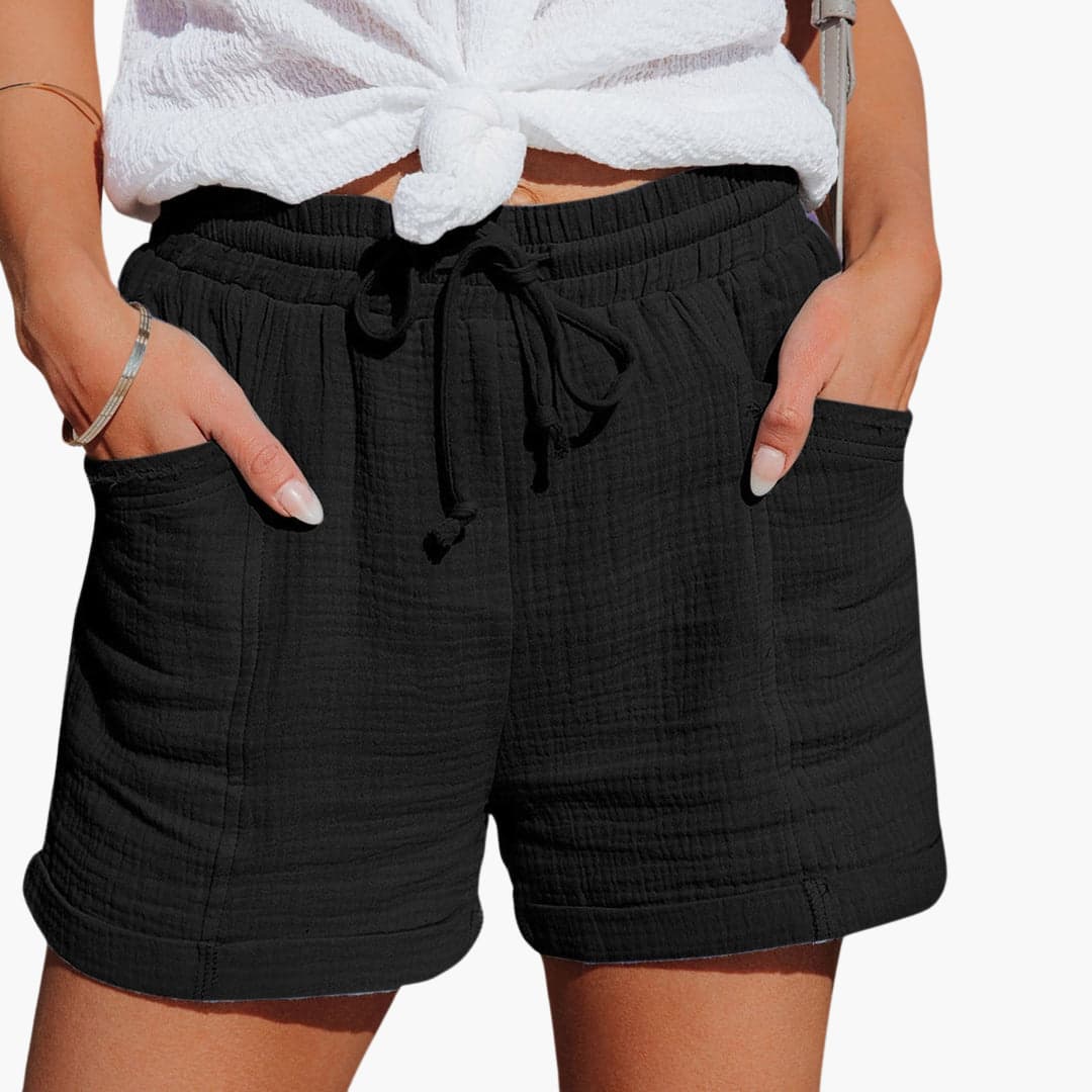 Emma - Shorts informales con cordón elegante