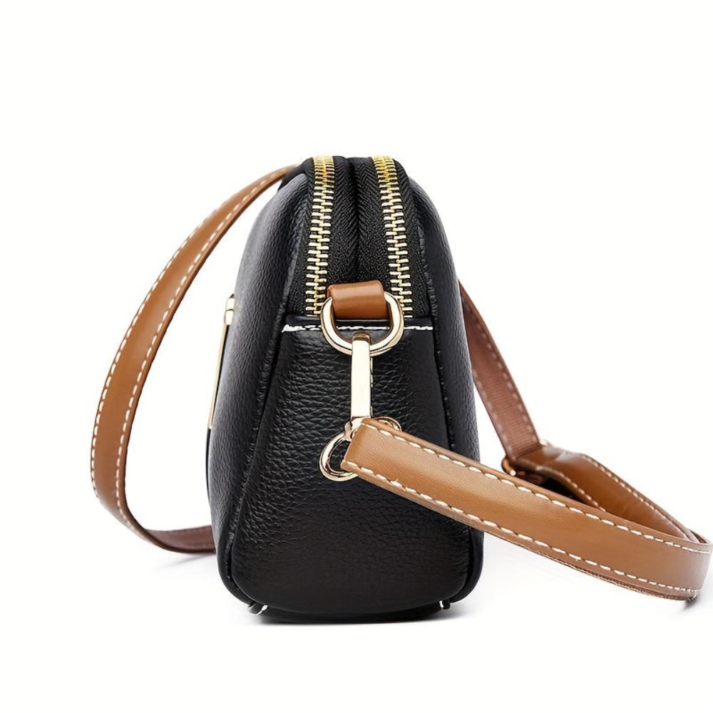 Bolso de hombro con textura de lichi color Míla