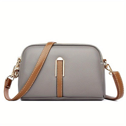 Bolso de hombro con textura de lichi color Míla