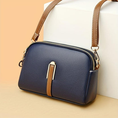 Bolso de hombro con textura de lichi color Míla