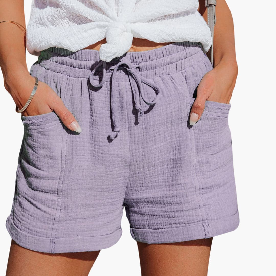 Emma - Shorts informales con cordón elegante