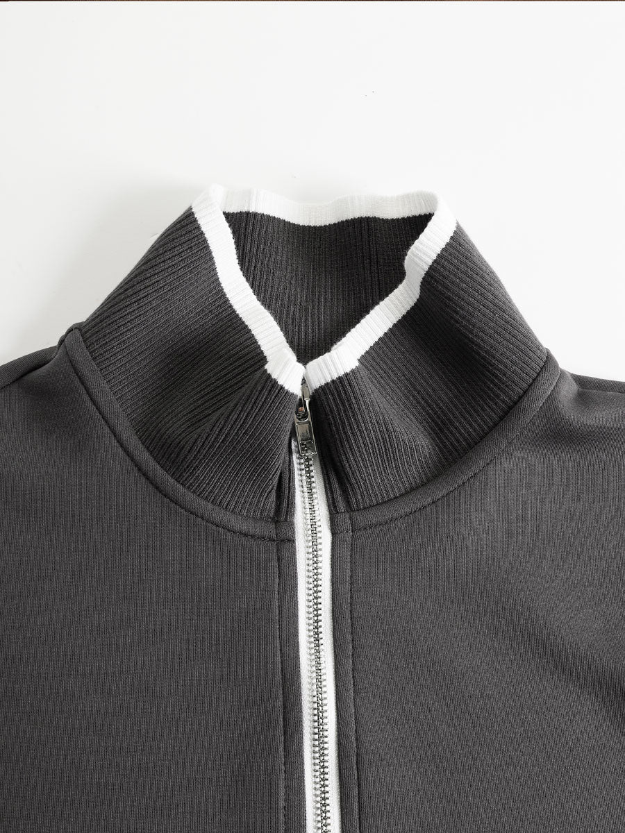 Priscilla - Ensemble de sport élégant avec sweat à capuche demi-zip