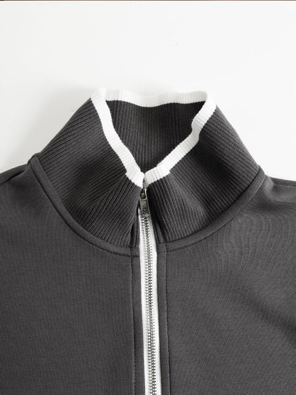 Priscilla - Ensemble de sport élégant avec sweat à capuche demi-zip