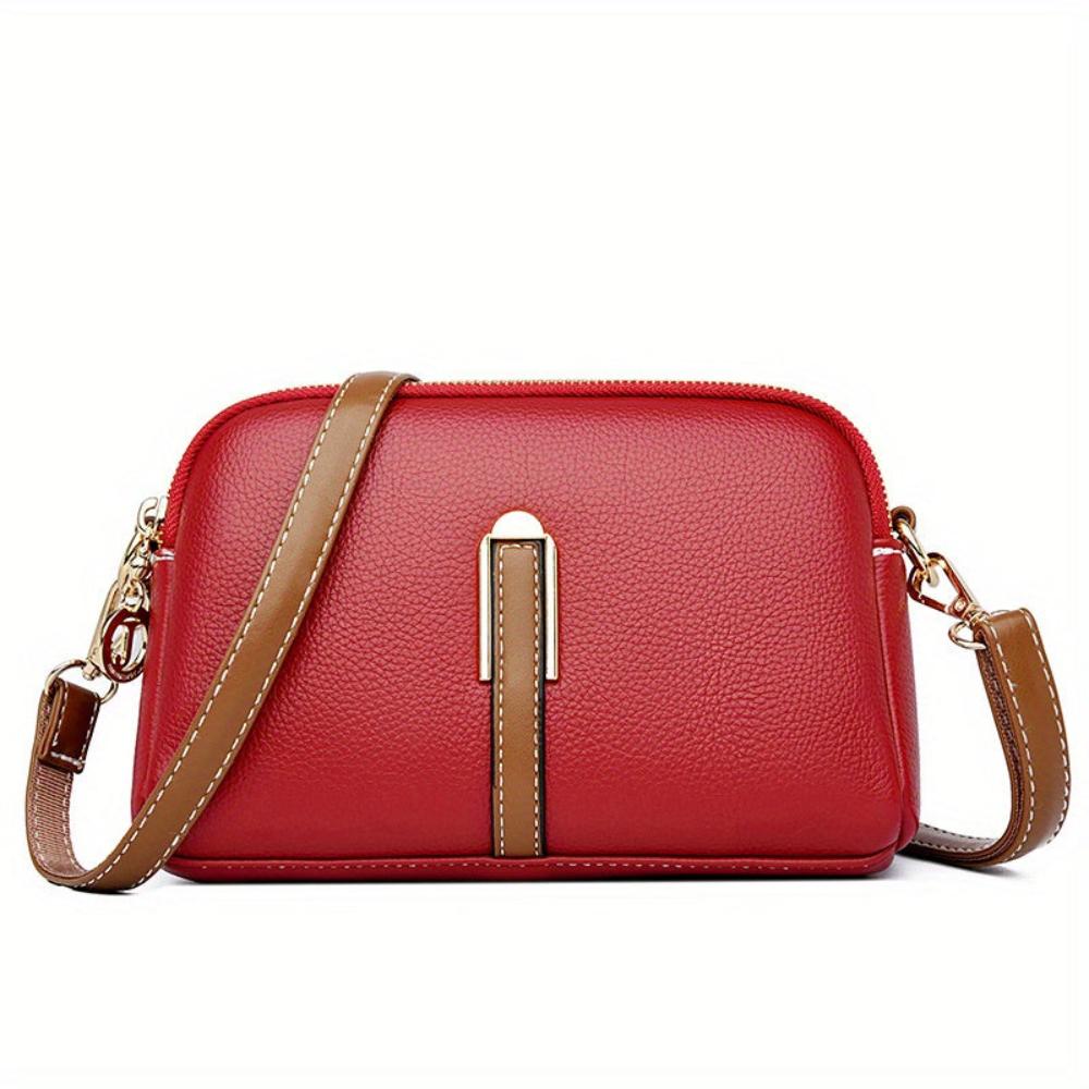 Bolso de hombro con textura de lichi color Míla