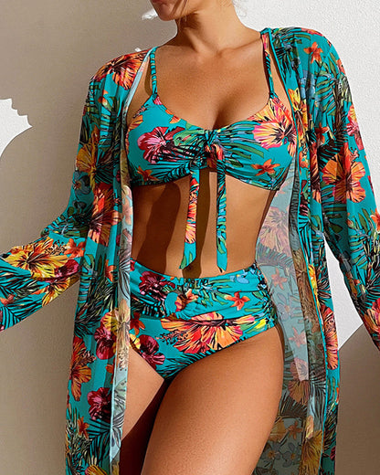 Glenda - Bikini avec jupe florale
