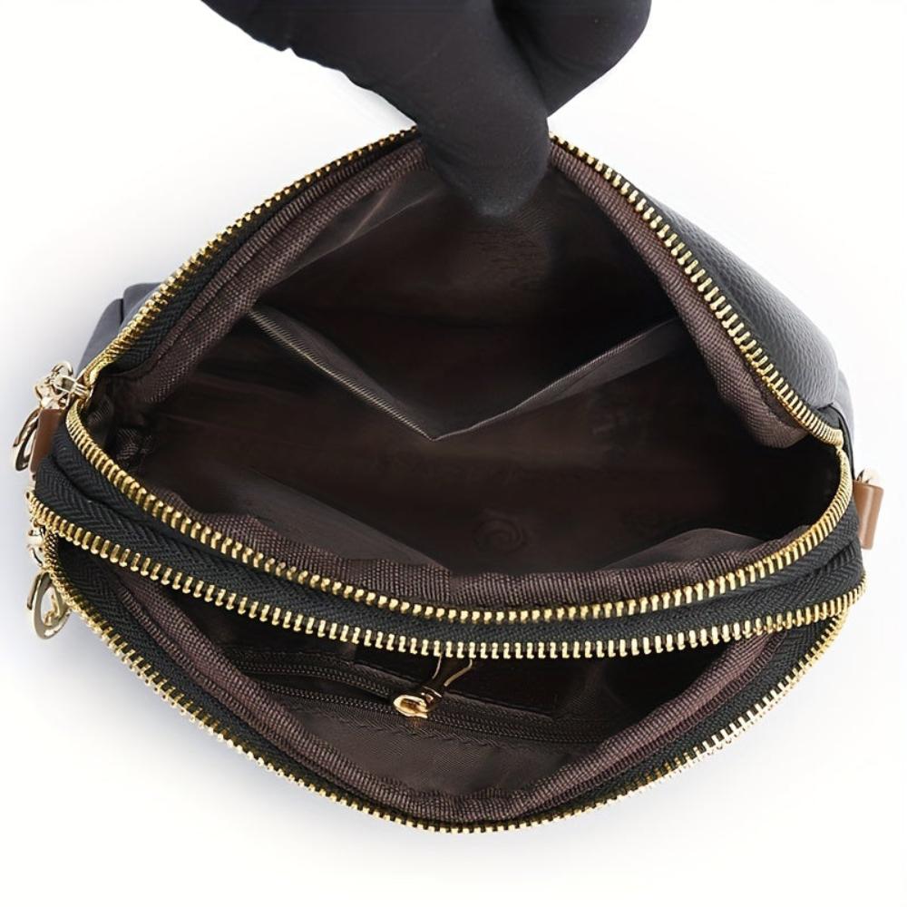 Bolso de hombro con textura de lichi color Míla