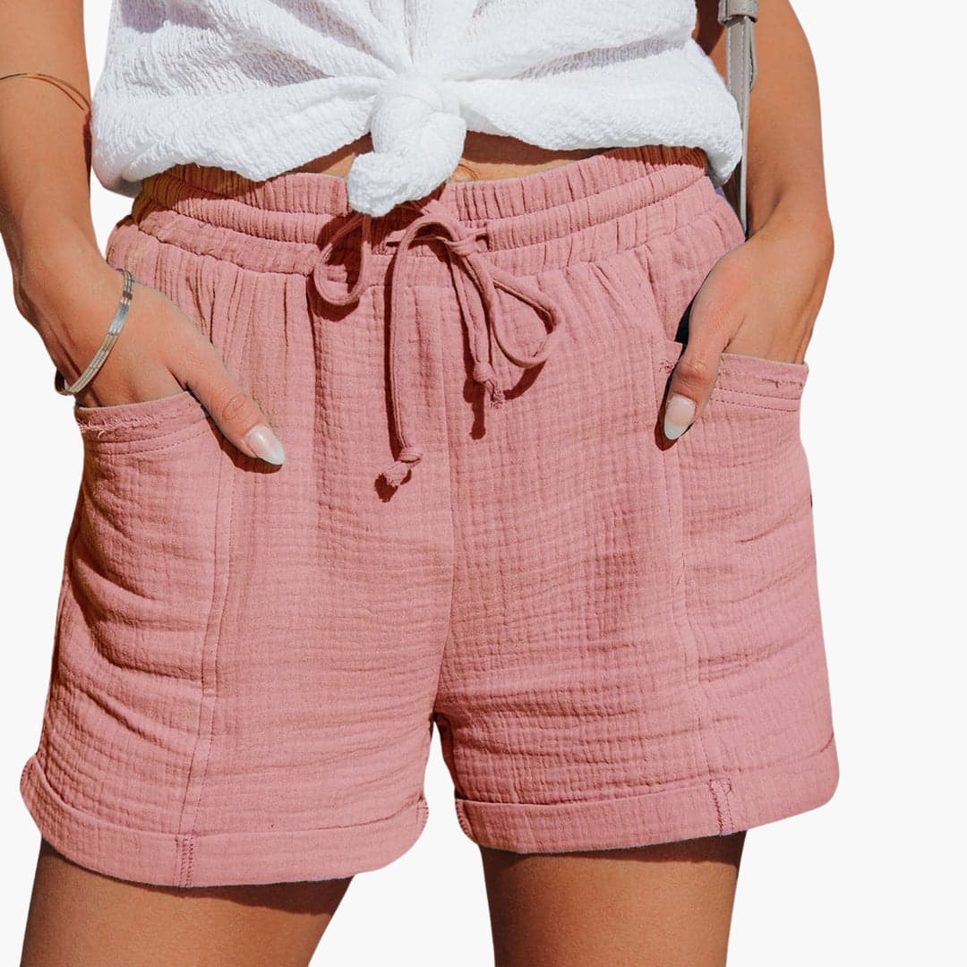 Emma - Shorts informales con cordón elegante
