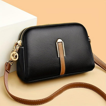 Bolso de hombro con textura de lichi color Míla