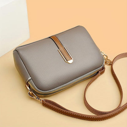 Bolso de hombro con textura de lichi color Míla