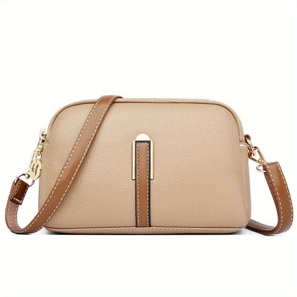 Bolso de hombro con textura de lichi color Míla