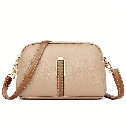 Bolso de hombro con textura de lichi color Míla