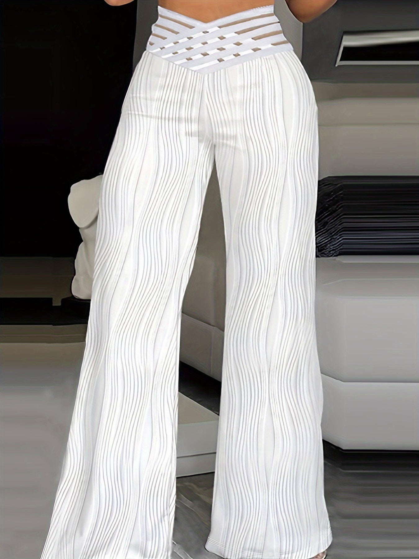 Emma - Pantalones de cintura alta cruzados