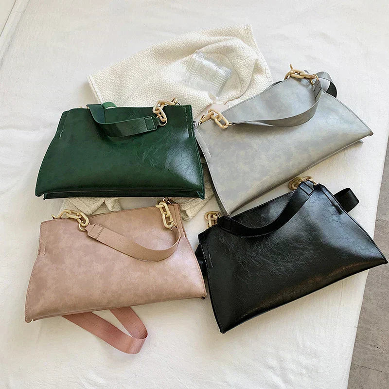 Sac à bandoulière en cuir souple et élégant - Grande capacité et à la mode