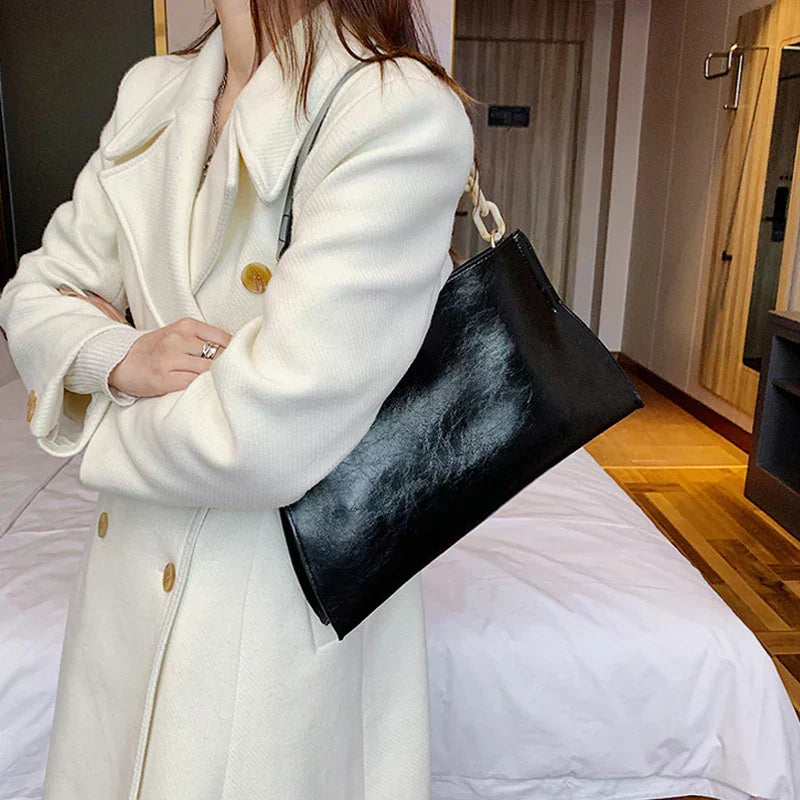 Sac à bandoulière en cuir souple et élégant - Grande capacité et à la mode