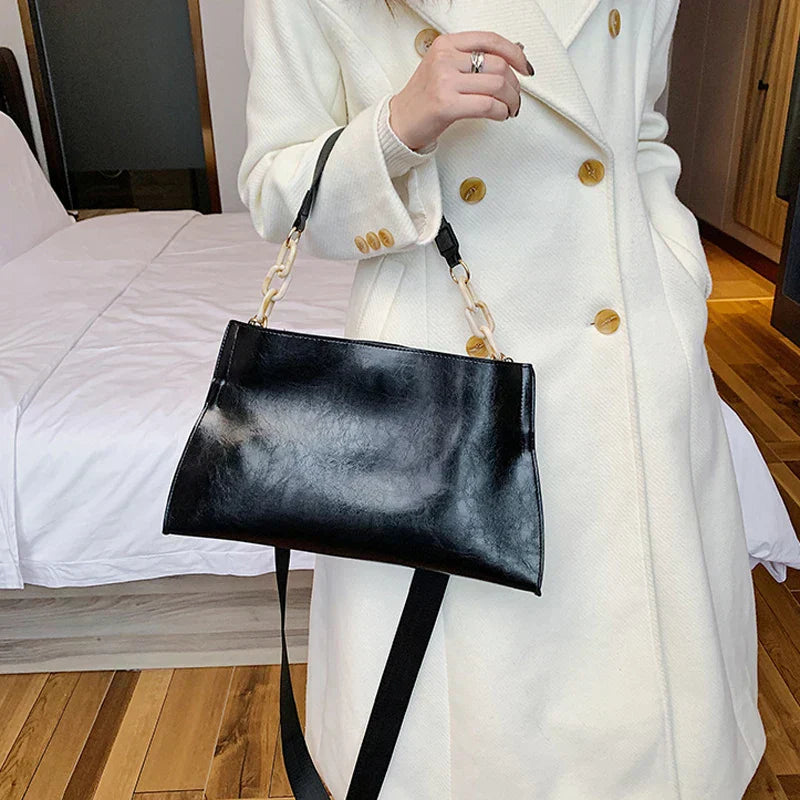 Sac à bandoulière en cuir souple et élégant - Grande capacité et à la mode