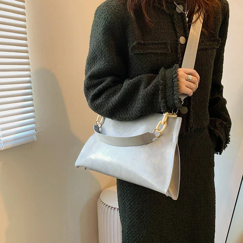 Sac à bandoulière en cuir souple et élégant - Grande capacité et à la mode