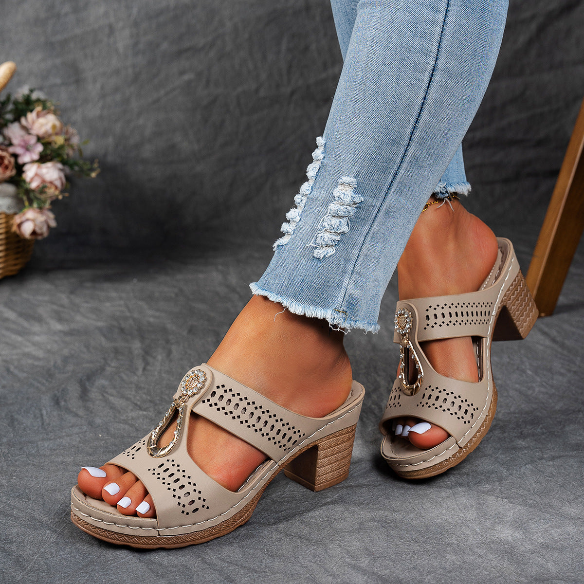 Isabella - Sandales orthopédiques confortables à talons hauts