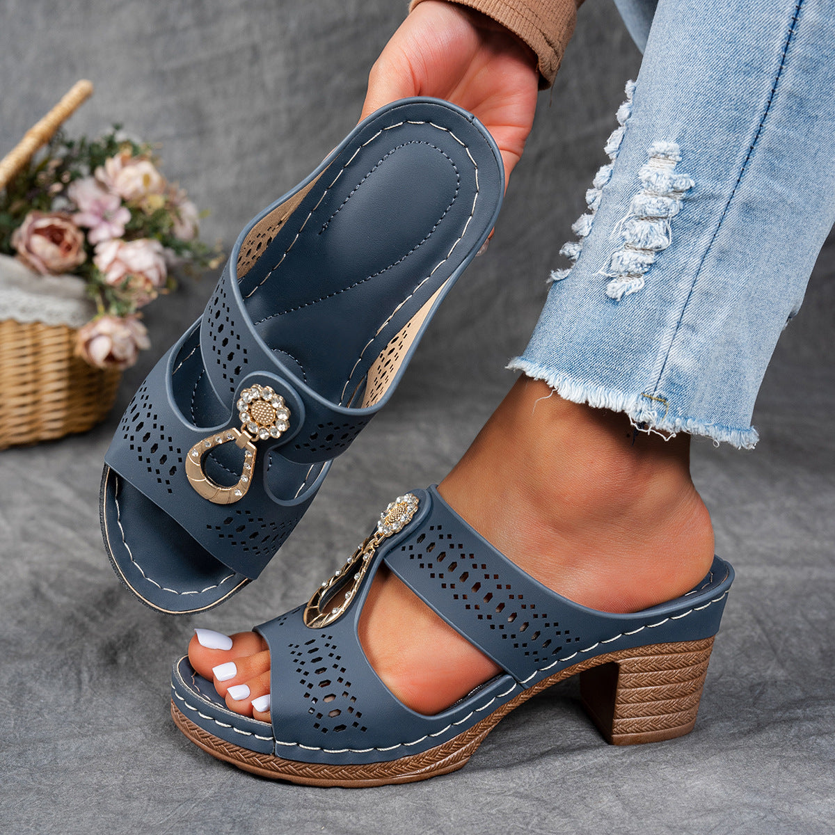 Isabella - Sandales orthopédiques confortables à talons hauts