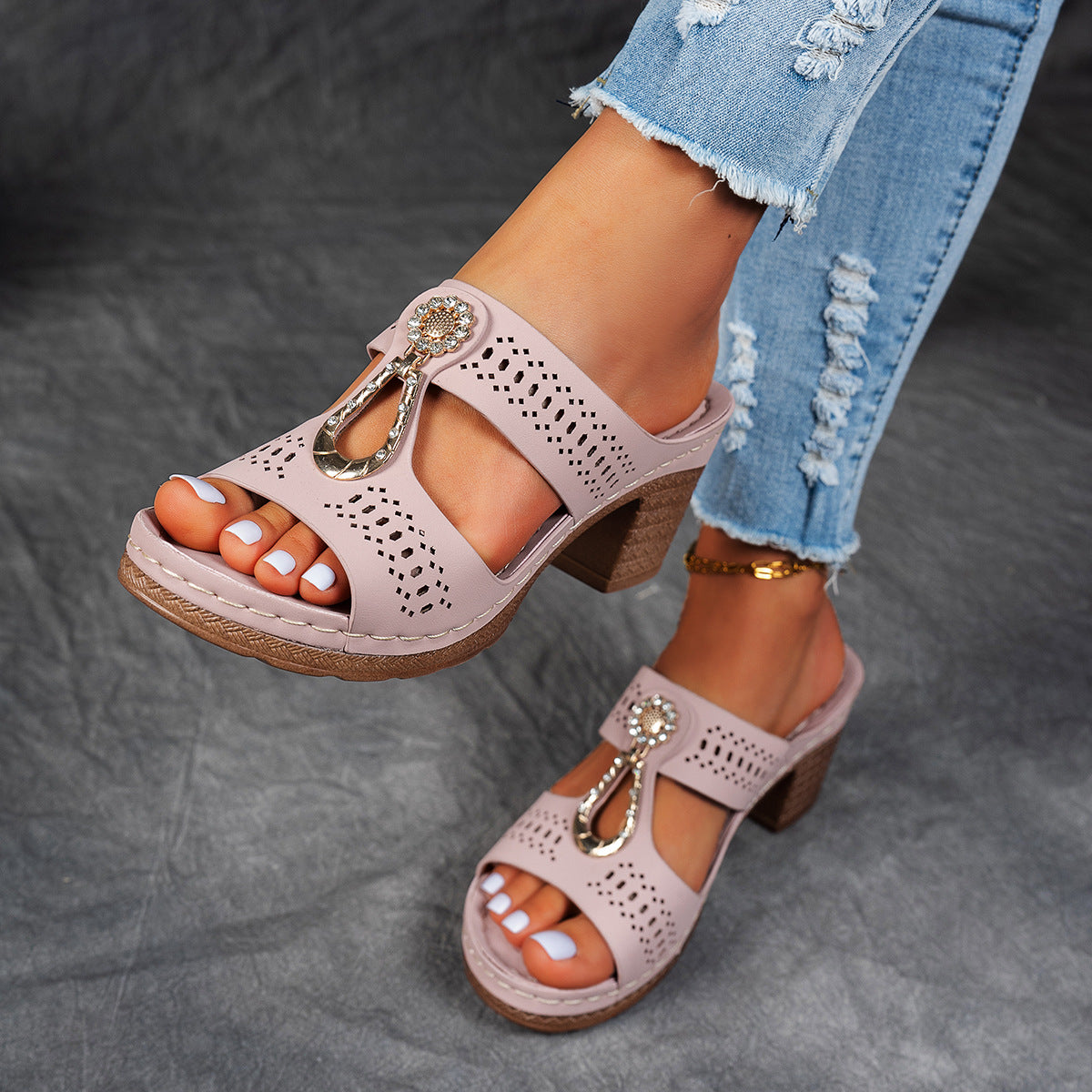 Isabella - Sandales orthopédiques confortables à talons hauts