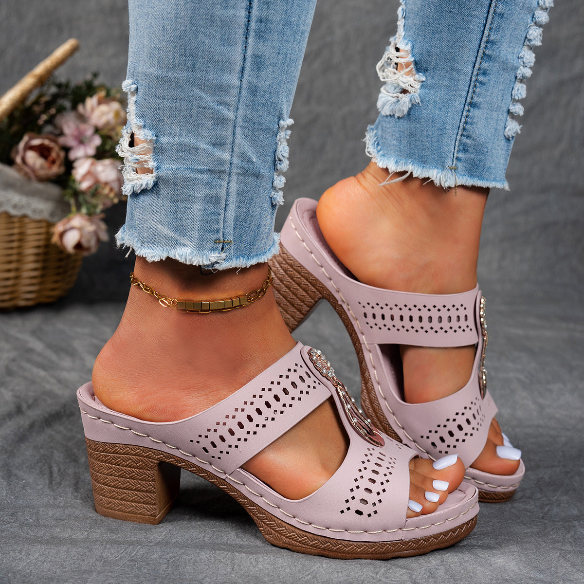 Isabella - Sandales orthopédiques confortables à talons hauts