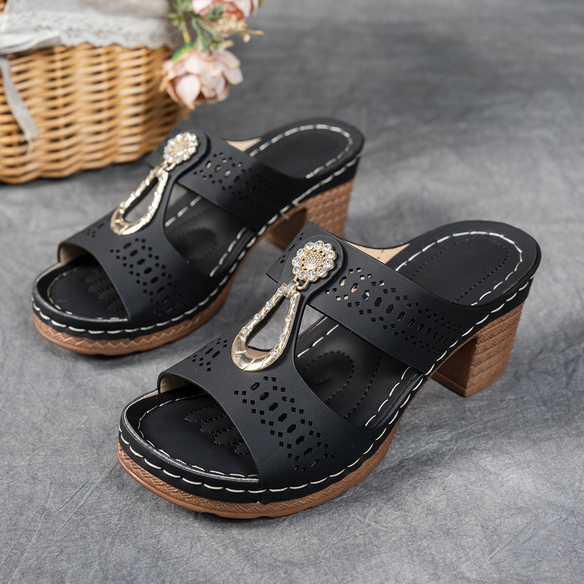 Isabella - Sandales orthopédiques confortables à talons hauts