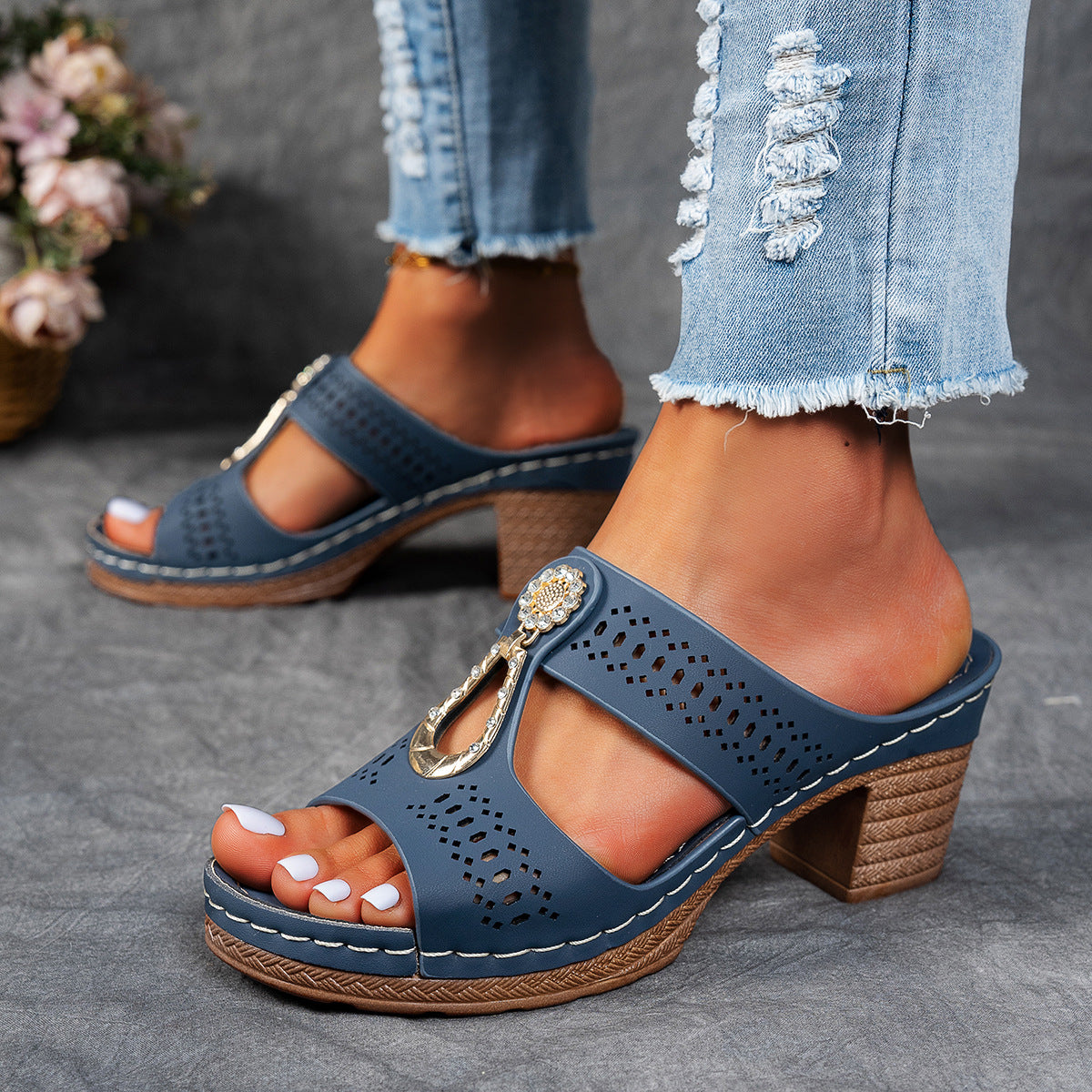 Isabella - Sandales orthopédiques confortables à talons hauts