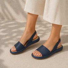 Sandalias ortopédicas cómodas Maria azules con tira abierta y suela acolchada