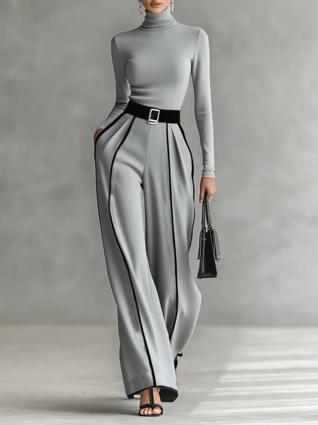 Vera - Élégant ensemble avec détails contrastés