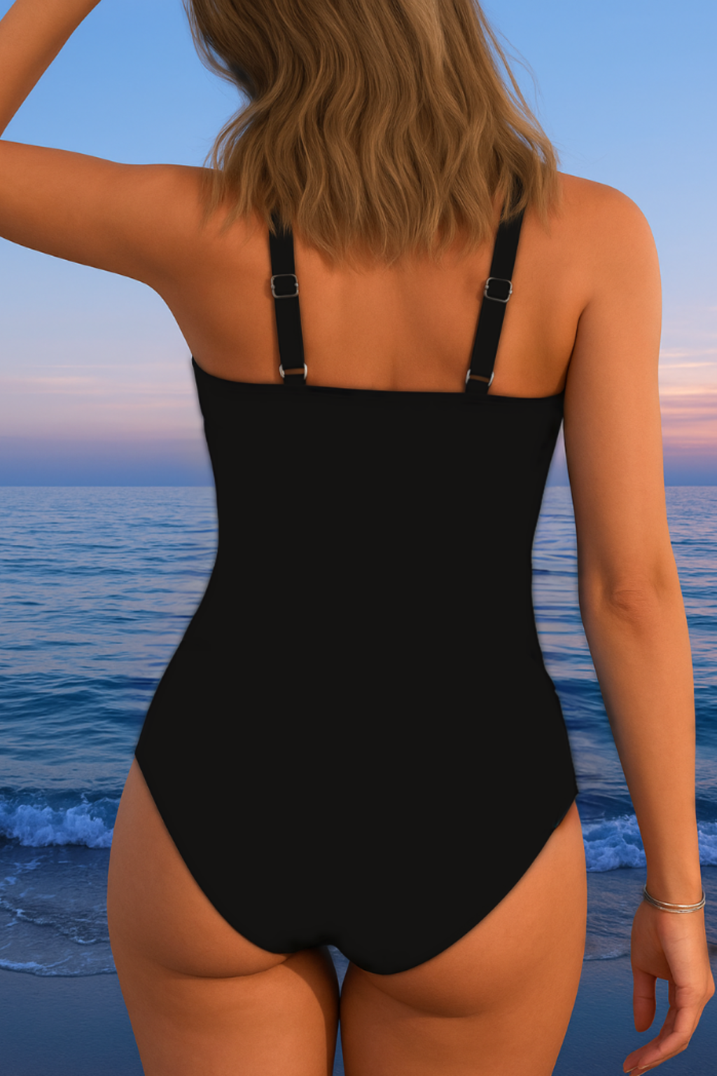 Maillot de bain croisé de luxe à imprimé coloré
