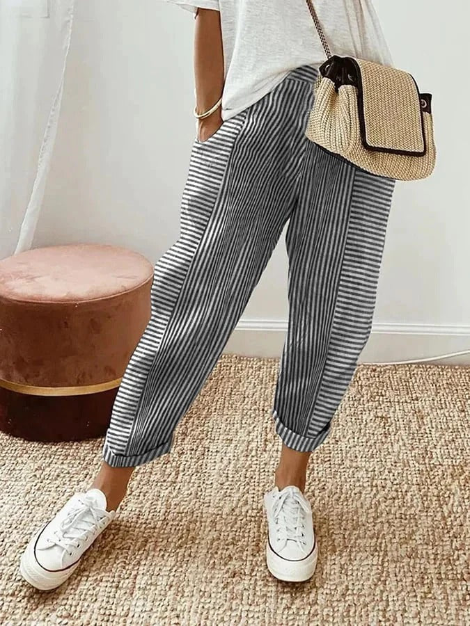 Lola - Pantalones informales de verano con corte ancho