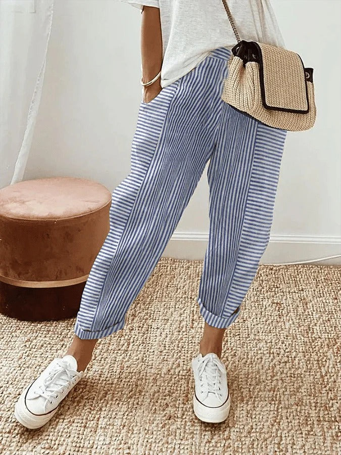 Lola - Pantalones informales de verano con corte ancho
