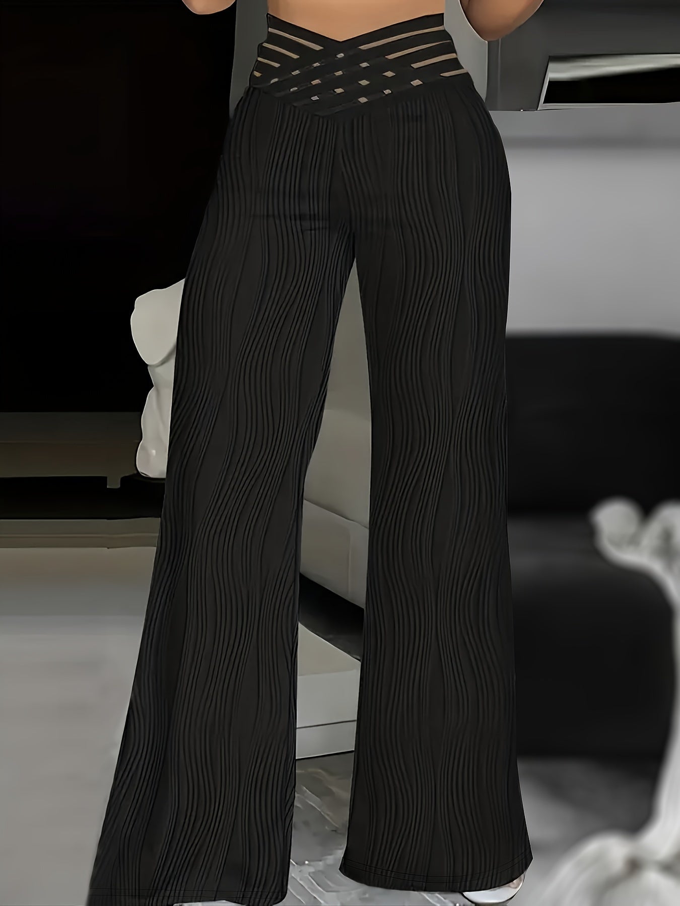 Emma - Pantalones de cintura alta cruzados