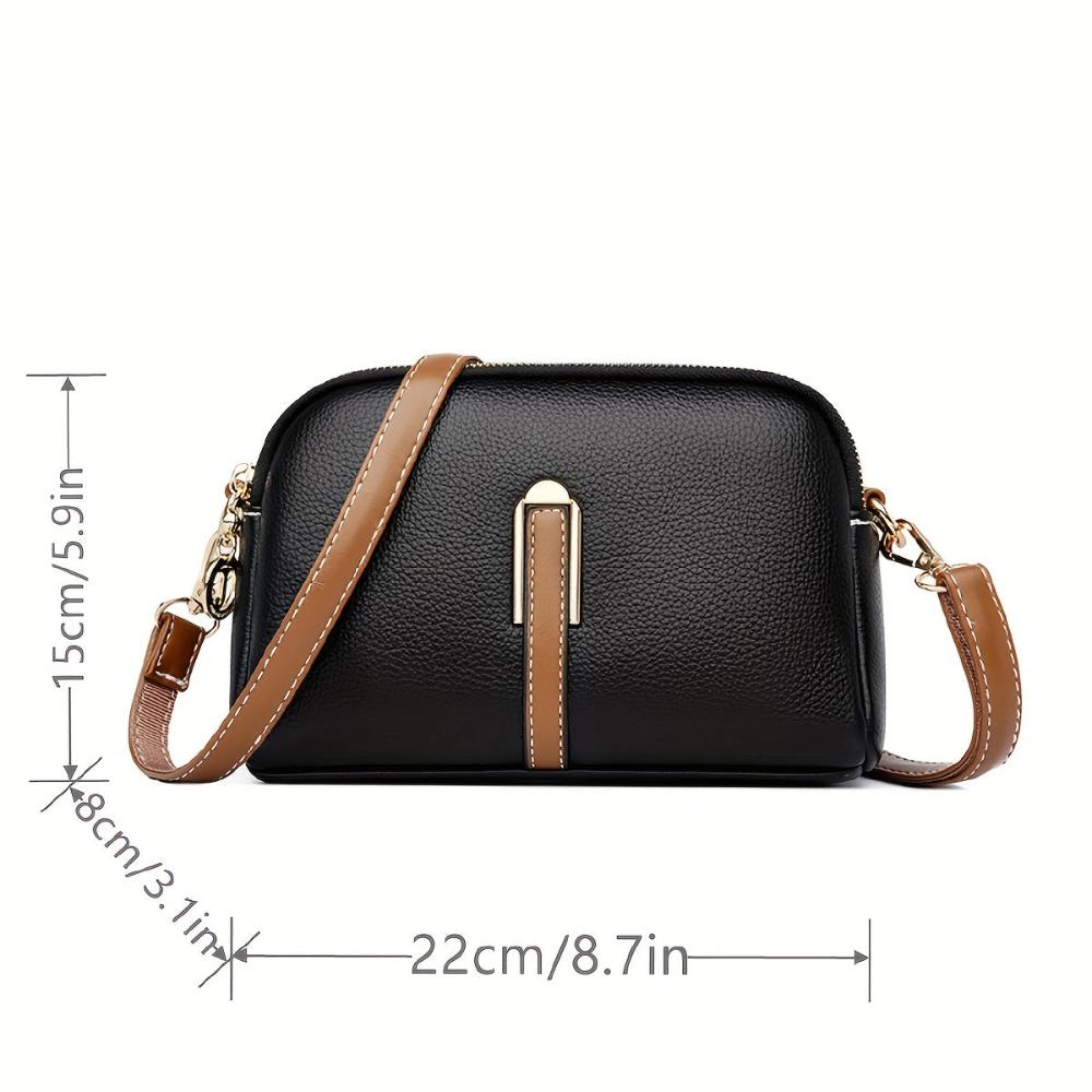 Bolso de hombro con textura de lichi color Míla