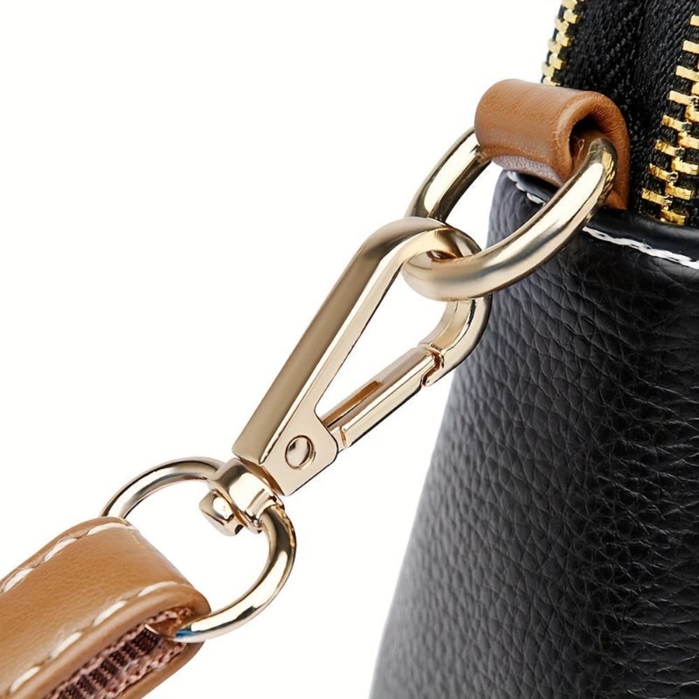 Bolso de hombro con textura de lichi color Míla