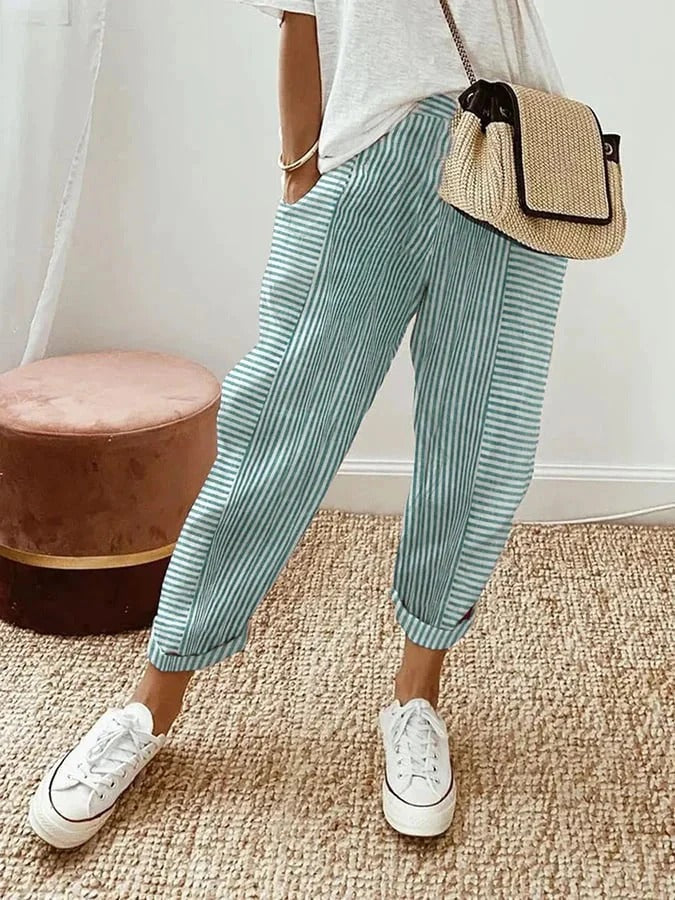 Lola - Pantalones informales de verano con corte ancho