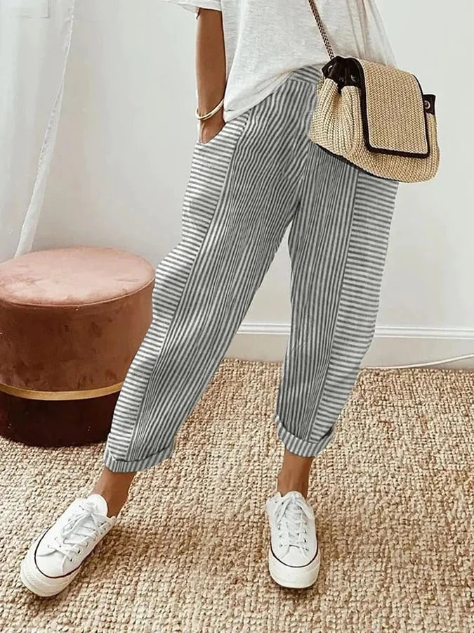 Lola - Pantalones informales de verano con corte ancho