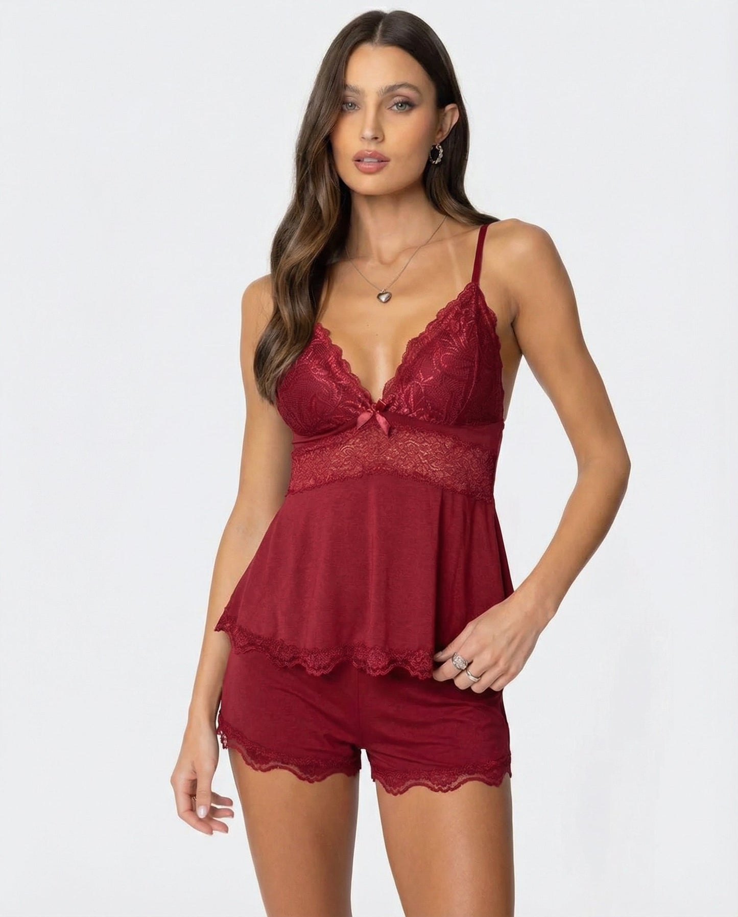Midnight Kiss - Ensemble de pyjama en dentelle