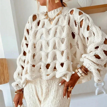 Sofía - Pull ajouré en maille