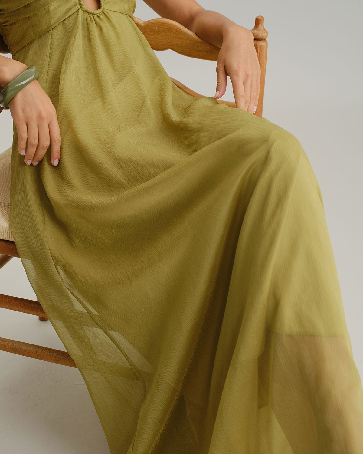 Loren - Vestido largo verde