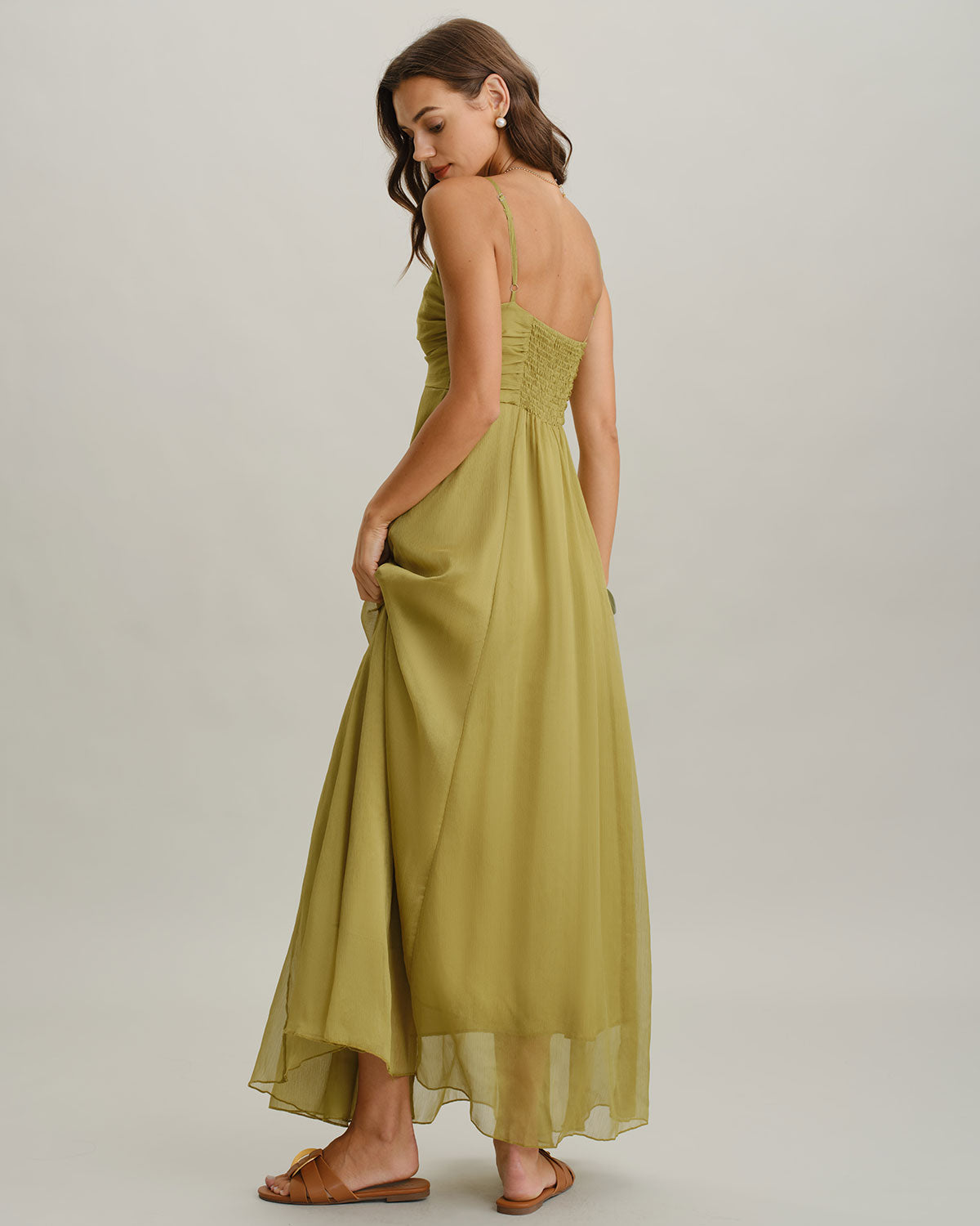 Loren - Vestido largo verde